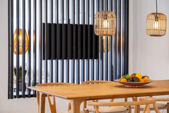 Detalle de mesa de madera